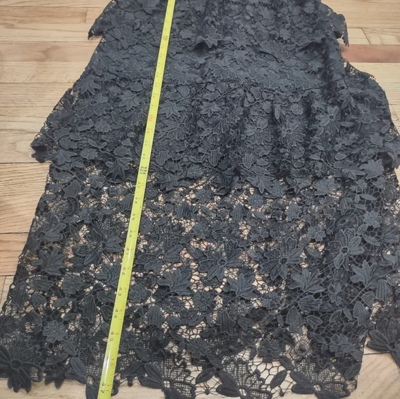 Joie Belisa black 1 shoulder lace cocktail dress $448 - Picture 9 of 12